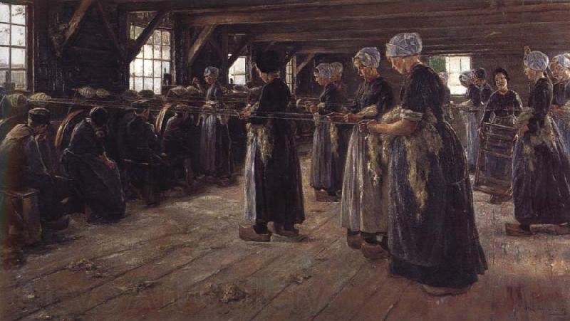 Max Liebermann The Flax Spinners